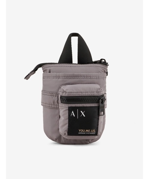 сумка Armani Exchange Logo Patch Pouch Grey