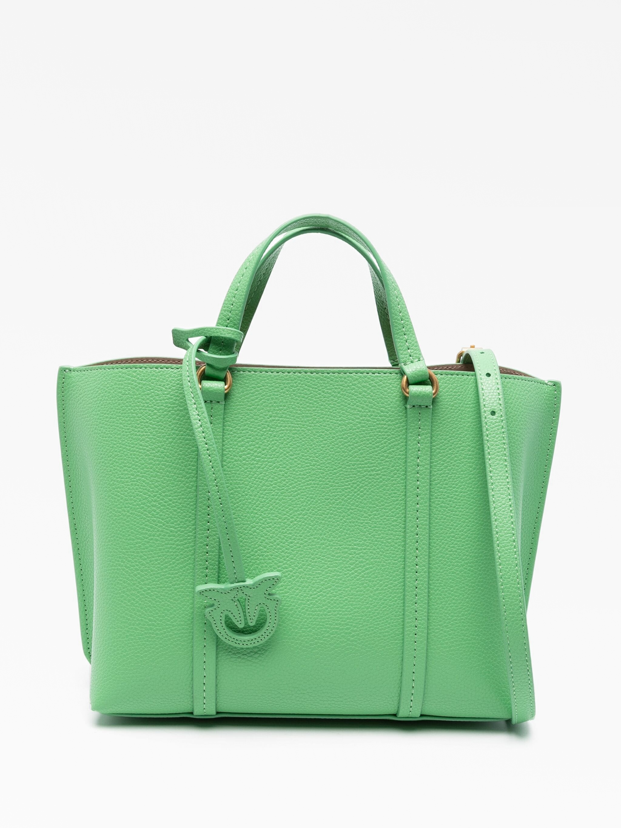 сумка Pinko Leather Tote Green