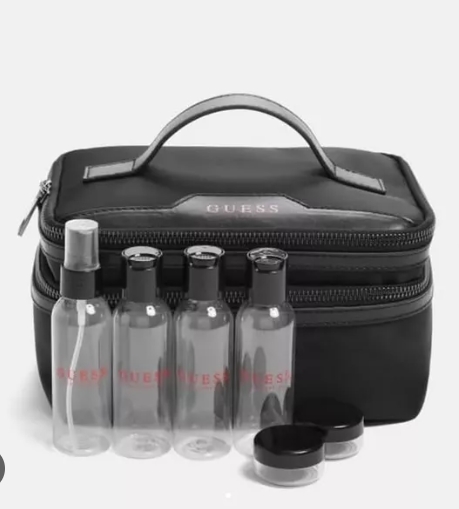 дорожная косметичка с емкостями Guess Travel Toiletry Bag Set Black