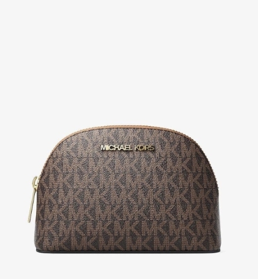 косметичка Michael Kors Jet Set Medium Signature Logo Travel Kit Brown