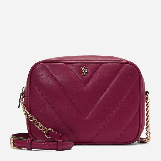 сумка Victoria's Secret Quilted Crossbody Bag Burgundy