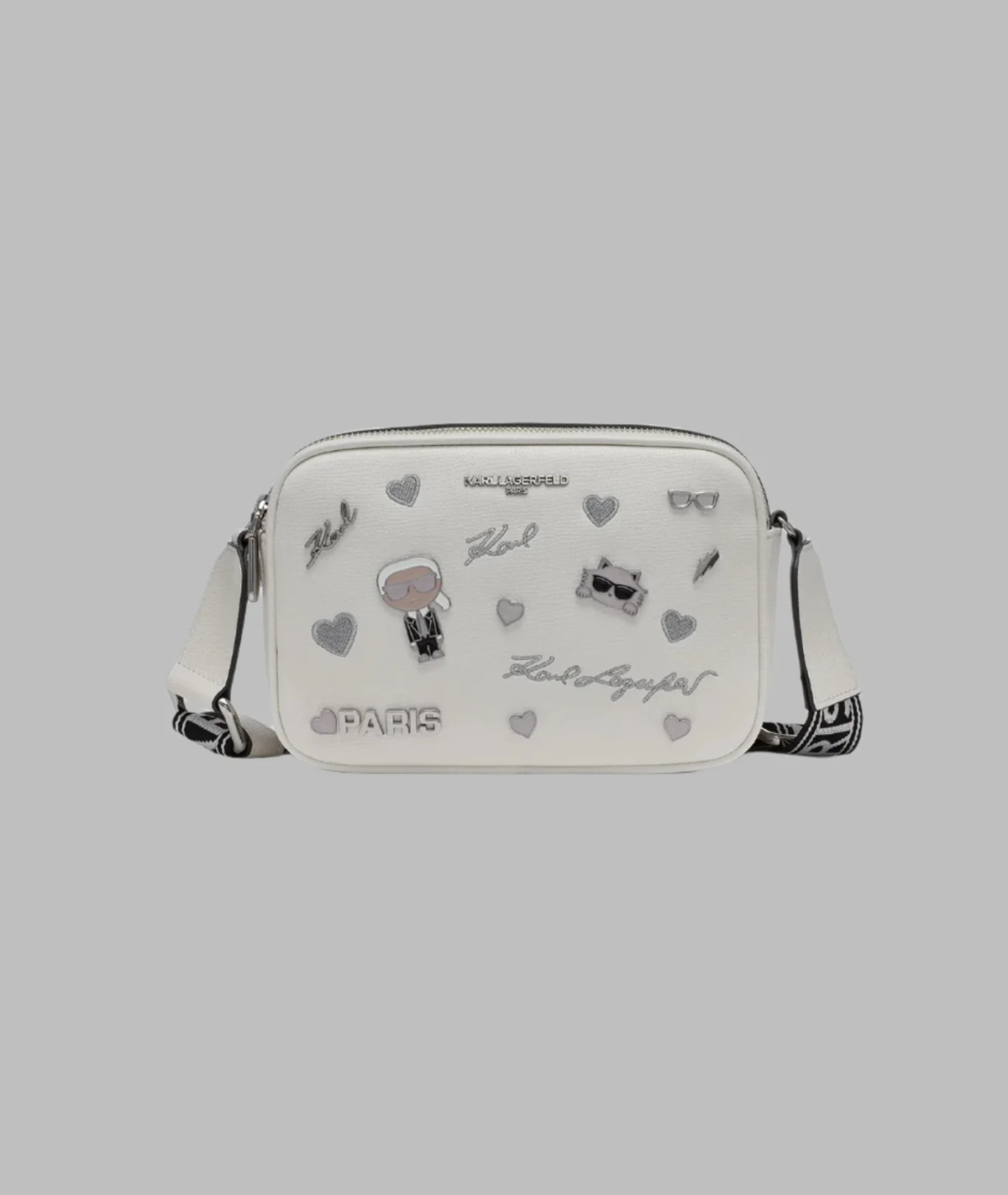 сумка Karl Lagerfeld Paris Cate Pins Camera Bag White