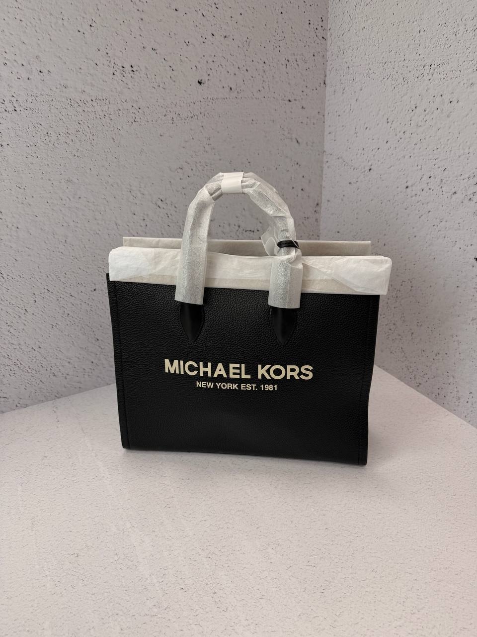 сумка Michael Kors Mirella Medium Pebbled Leather Tote Black