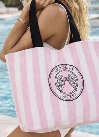 сумка Victoria's Secret Striped Terry Tote Pink/White