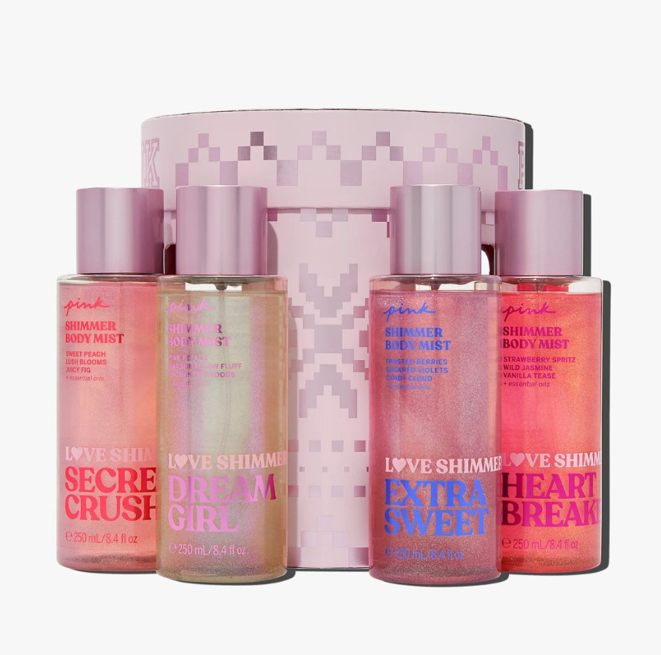 Набор Victoria's Secret PINK Love Shimmer Body Mist Gift Set