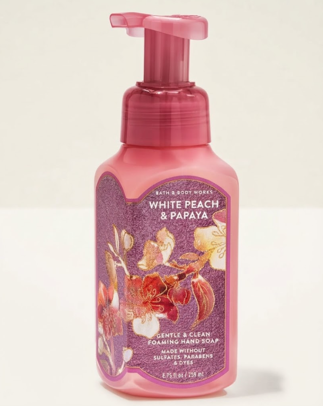 Пенное мыло для рук Bath & Body Works White Peach & Papaya Gentle & Clean Foaming Hand Soap