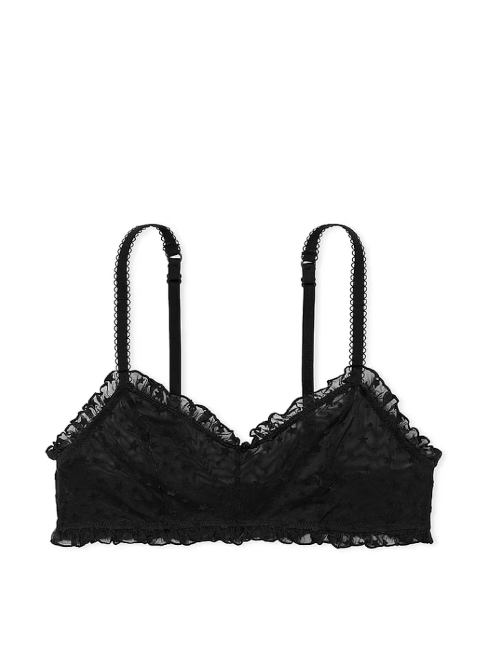 Черный сетчатый бралетт из коллекции Victoria’s Secret PINK